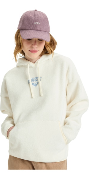 2025 Roxy Womens Cool Calling Polar Fleece Hoodie ERJPF03221 - Egret